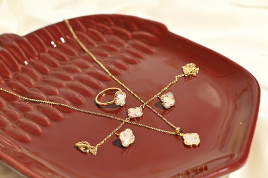 AAYLA SET (4 Piece Necklace, Earing, Bracelet & Ring Set)