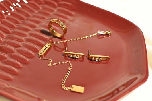ADA SET (3 Piece Bracelet, Earring and Ring Set)