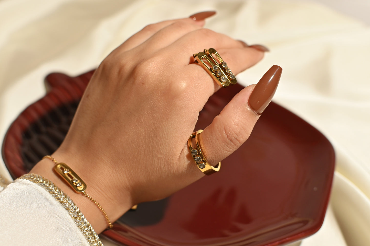 ADA SET (3 Piece Bracelet, Earring and Ring Set)