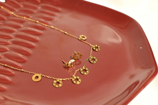 LARA Necklace and Earing Set ( Stainless Steel)