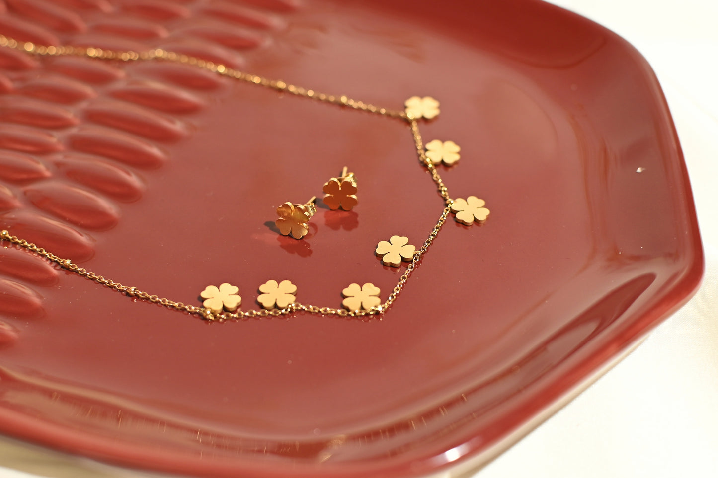 ARA Necklace and Earing Set ( Stainless Steel)